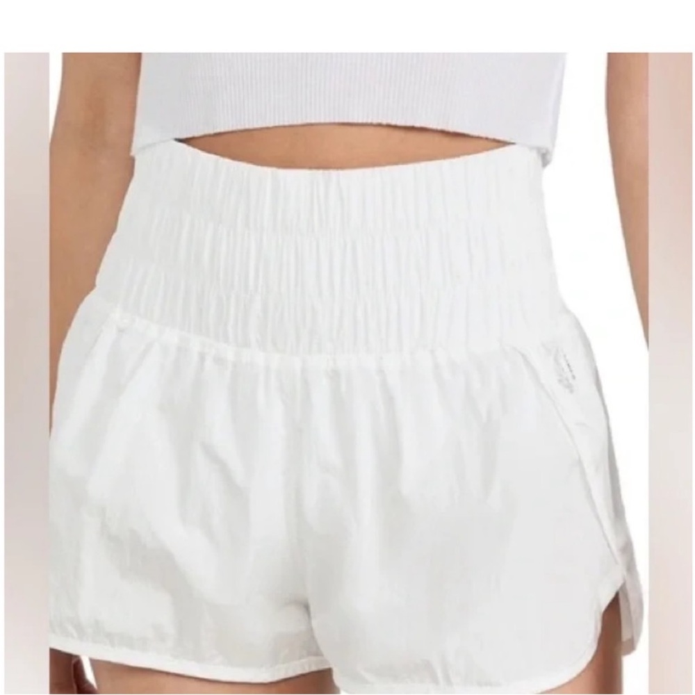 FP Movement by Free People High-Waisted White Shorts
